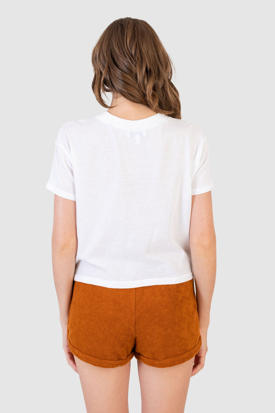 Cropped White Tee - Trophy Edition