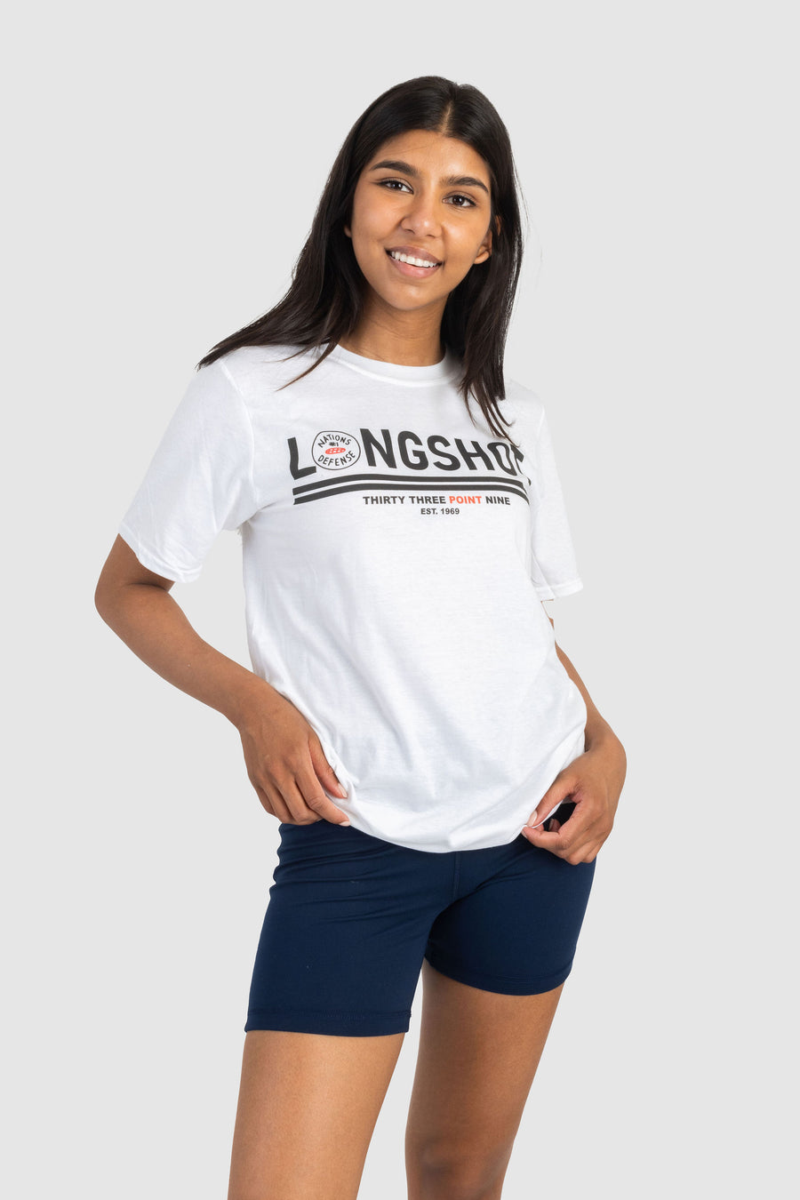 Girls White Longshot T-shirt