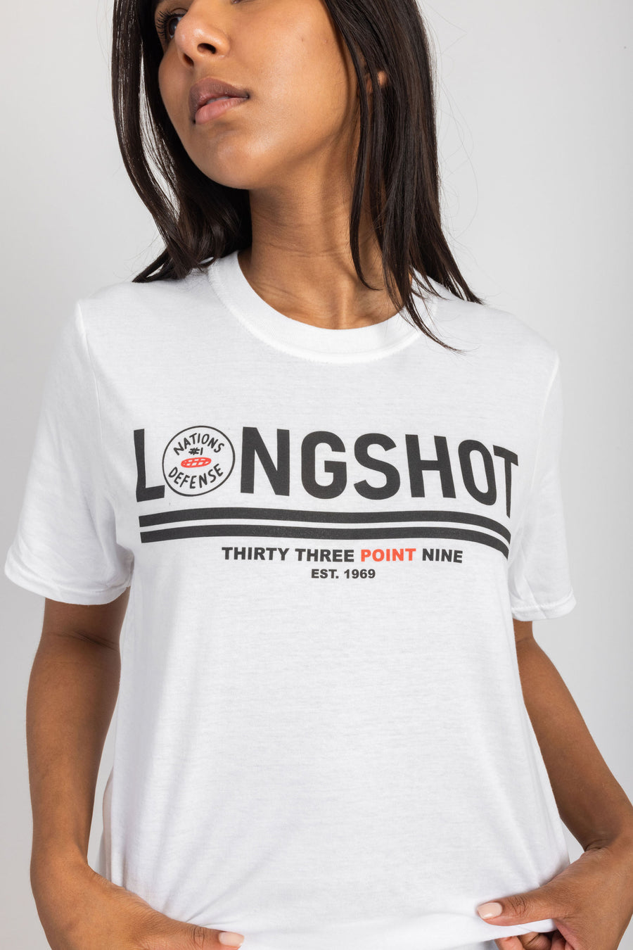Girls White Longshot T-shirt
